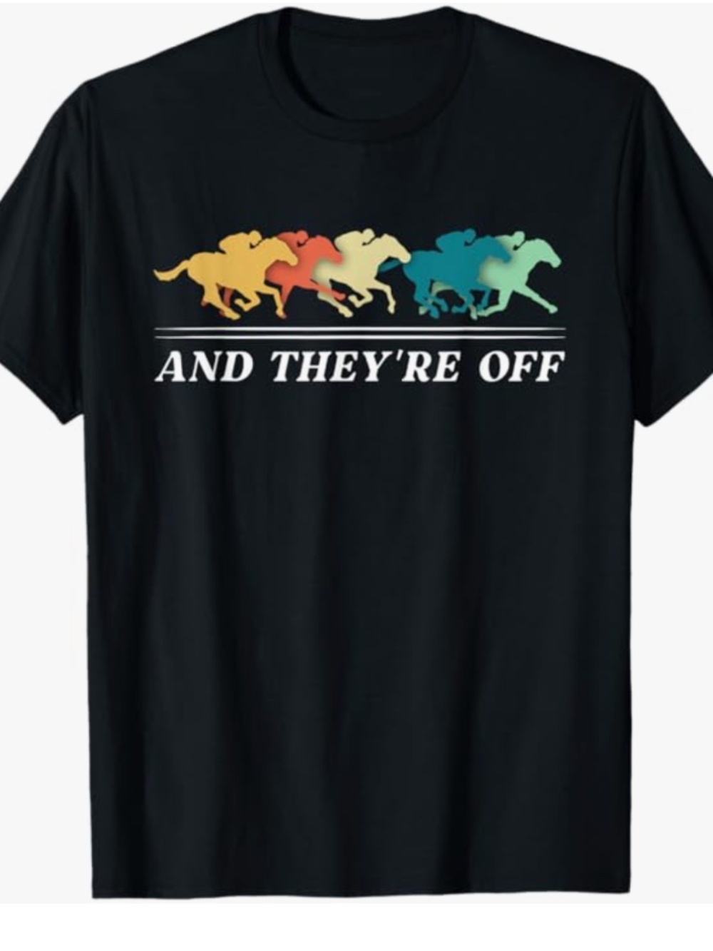 Horse Racing Jockey Racer Derby Rider Track Race Graphic T-Shirt – Men’s Medium
